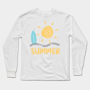 Summer Holidays tshirt and stickers Long Sleeve T-Shirt